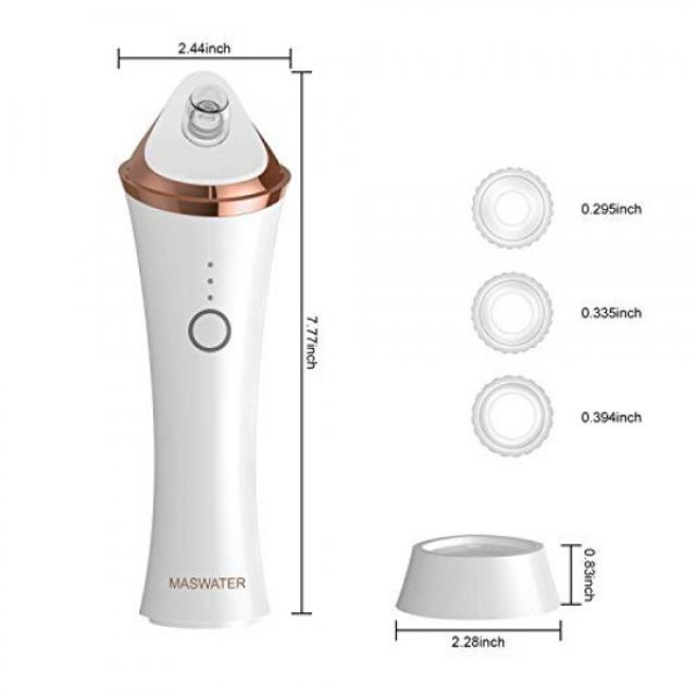 여드름 제거 기공 진공 여드름 클리너 USB 충전식 & 여드름 코메도 추출기 세트 각질 에이션 도구 3 개의 조정 가능한 흡인력과 3 개의 교