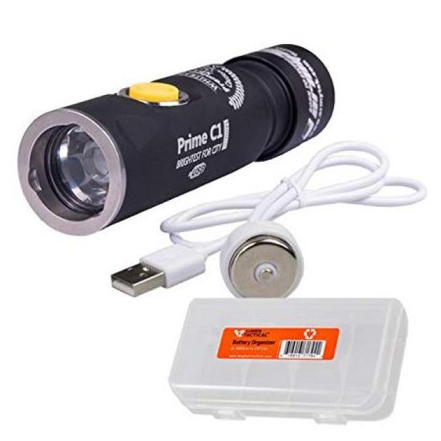 Armytek 국무 C1은 자기 Usb 충전기와 충전식 배터리 플러스 루멘 전술 배터리 주최자와 1 050 루멘 충전식 One Size One Color