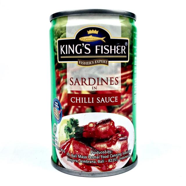 아시아푸드 킹스피셔 정어리 통조림 KING'S FISHER SARDINES IN CHILLI SAUCE, 1개, 155g