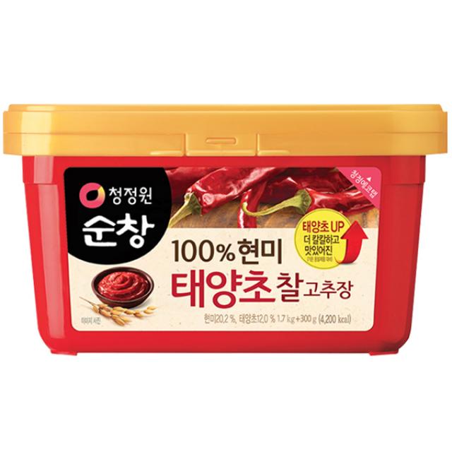 청정원순창 100% 현미 태양초 찰고추장, 2kg, 1개