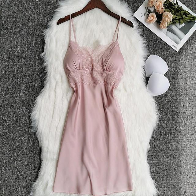 DIPYLON 핑크 플라워 원피스 위밀한 민소매 원피스녀 2020년 봄여름 아로마틱한 스커트 속살 감