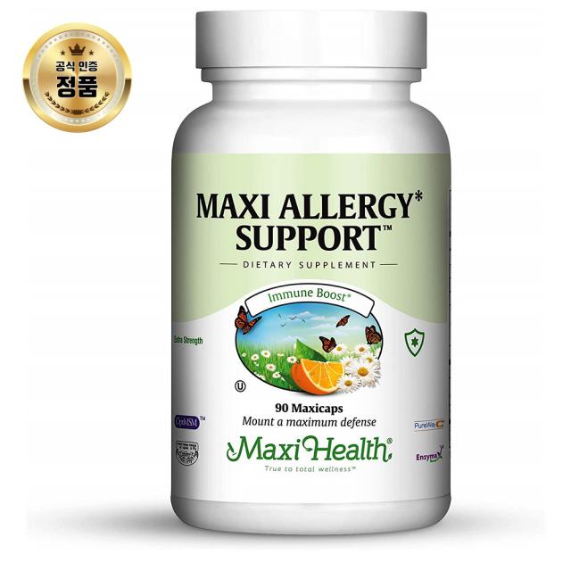 Maxi Health Allergy Support Vitamin C with MSM Sinus Nasal 90개 알레르기 지원 비타민, 1개입, 1개