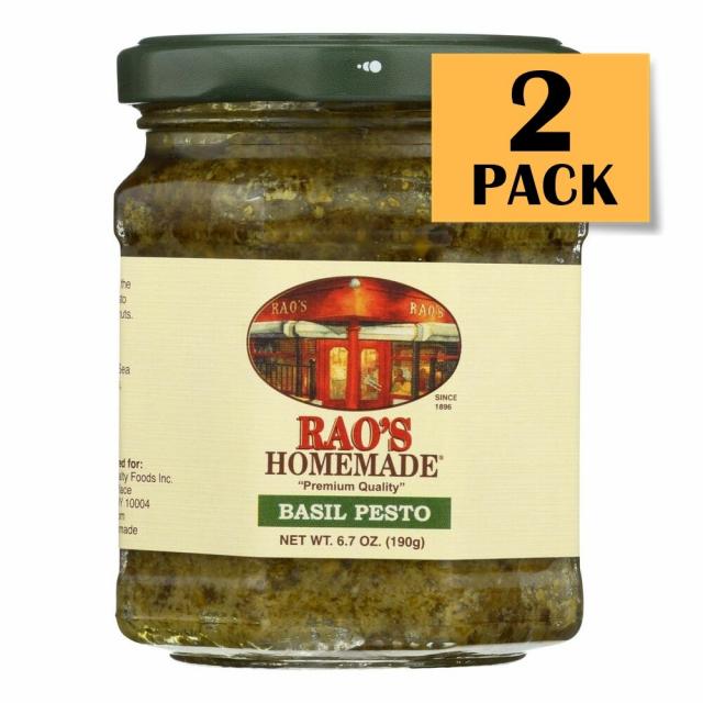 Rao's Homemade Basil Pesto Sauce 라오 홈메이드 바질 페스토 소스 190g 2팩, 1세트