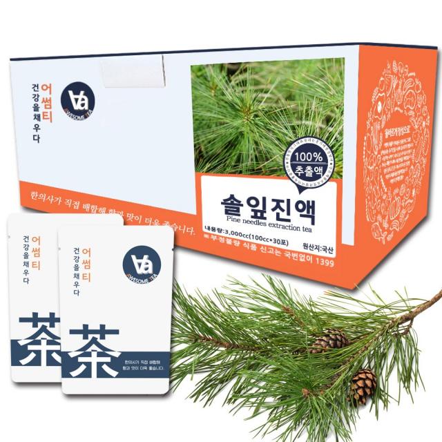 어썸티 국산 솔잎 엑기스 진액 100ml x 30개입, 1박스