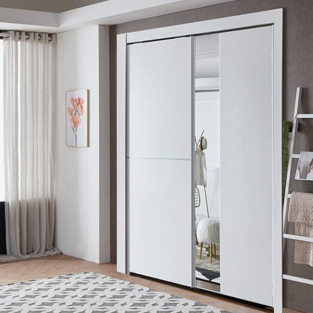 보루네오가구 노블 메카 슬라이딩 작은방붙박이장 30cm 붙박이장, 그레인은경콤비