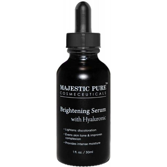 MAJESTIC PURE 얼굴과 피부를위한 히알루 론산이 함유 된 마제스틱 퓨어 세럼-보습과 세럼-다크 스팟 감소 안색 개선-1 fl oz, 단일상품