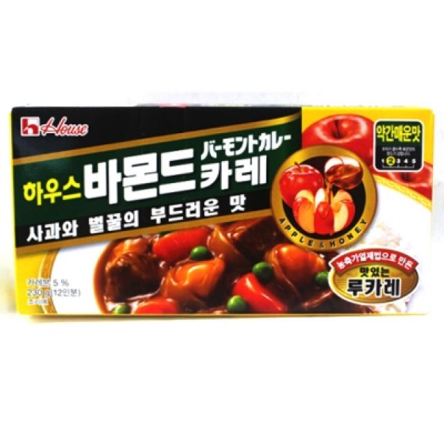 사과와 벌꿀의 부드러운 맛 - 하우스푸드 바몬드카레 약간매운맛 230g(12인분 분말) x 10, 10개, 230g