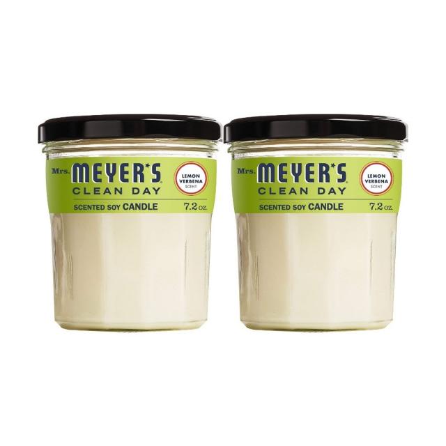 미세스 메이어스 클린데이 Mrs. Meyers Clean Day Soy Candle 캔들 레몬 버베나 7.2oz(204g) 2팩