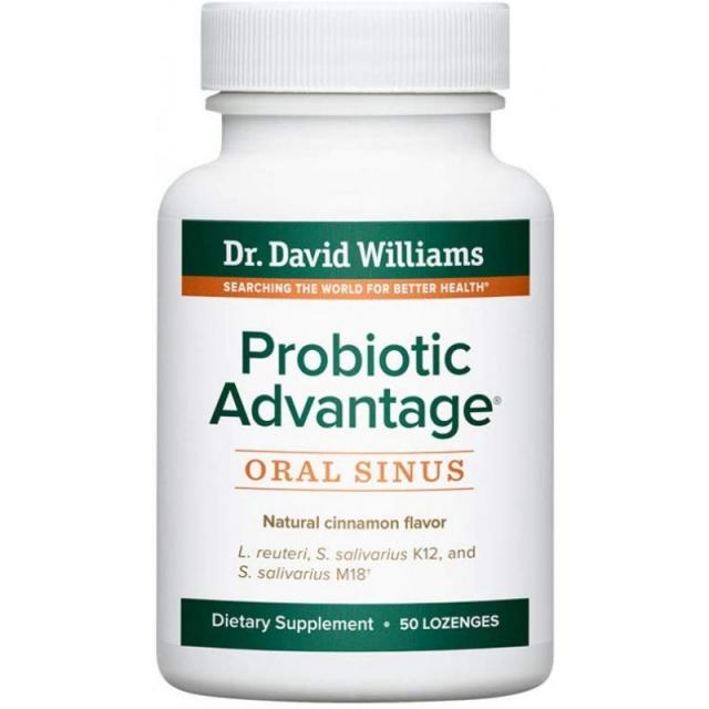 Dr. David Williams의 Probiotic Advantage Oral Sinus는 입 치아 및 잇몸을위한 보충제 50 개의 마름, 단일상품