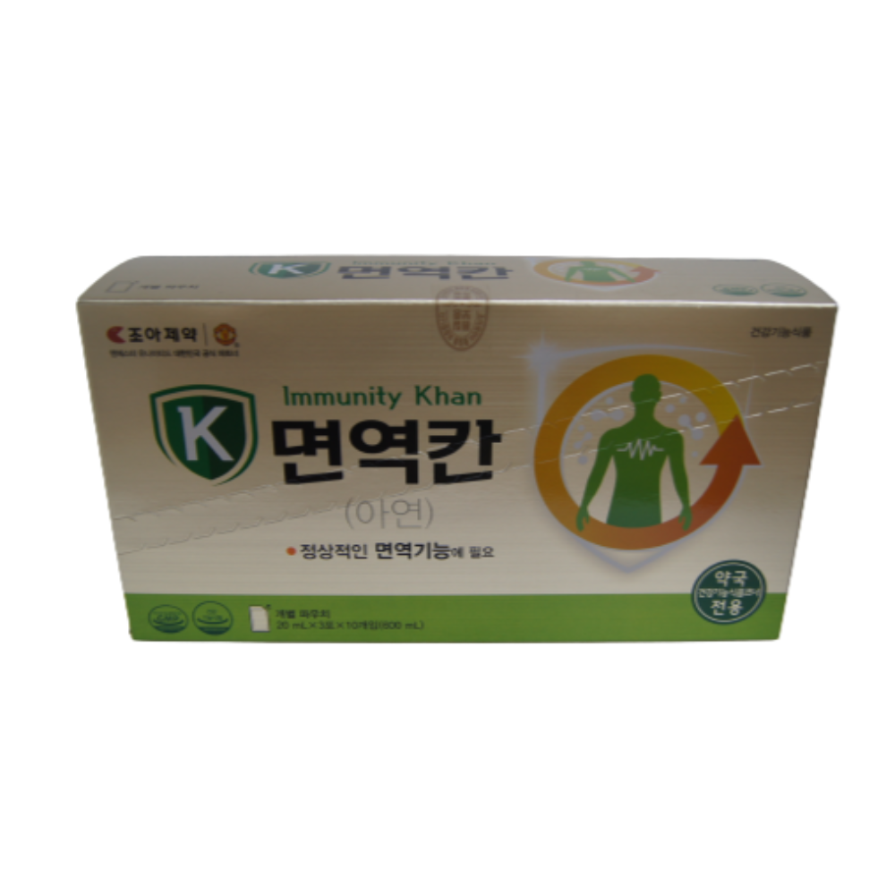 조아제약 면역칸 마시는 아연 징크 약국 면역력 영양제 20ml x 30포 1개월분