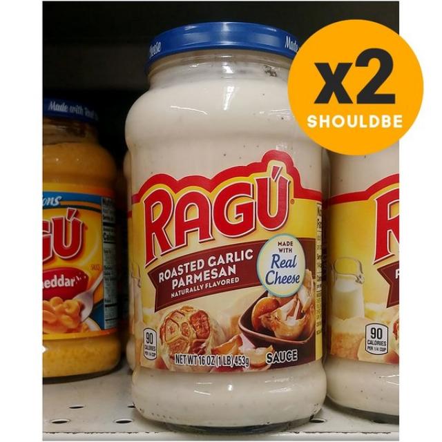 Ragu 라구 로스티드 갈릭 파마산 소스 677g, 수량