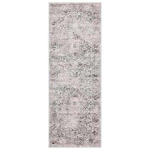 United Weavers Austin Clark Blue Accent Rug 클래식 실내 러그는 황마 뒷걸이. 과도기적 인 깔개 (Grey 2'7