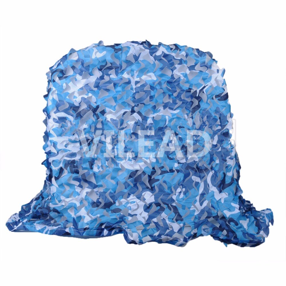 Vilead 2.5x10 m 필렛 위장 그물 블루 카모 그물 자동차 차양 대피소 개체 장식 전망대 캠핑, 1개, Blue