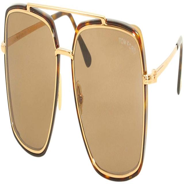 톰. 포드는 - FT07506052j DARK 하바나 NAVIGATOR 다발 내분비선 성신 생물 SUNGLASSES 60MM