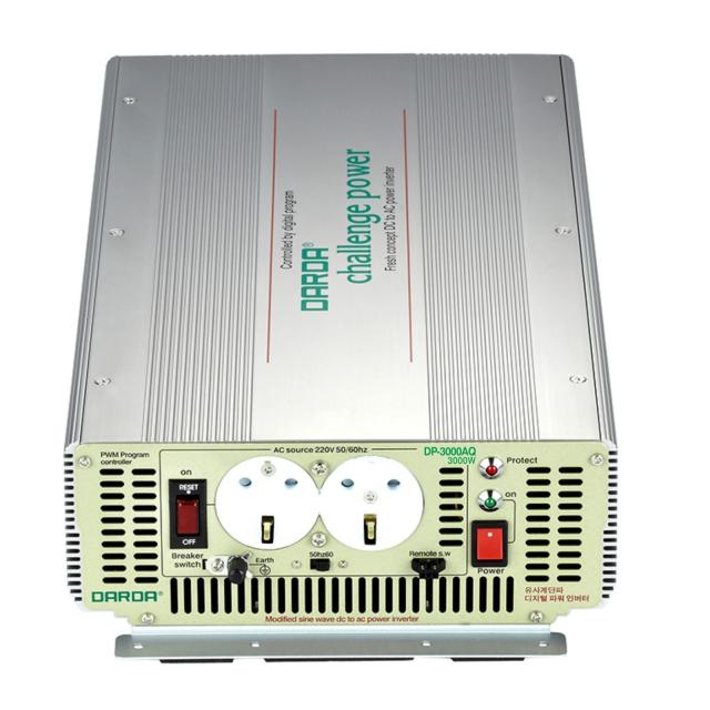 DARDA 차량용 인버터 DP-3000AQ 배터리 DC 12V 3000W 3kw 다르다 피앤케이하이테크 3k 국산 정품 자동차용 안전인증, 1개