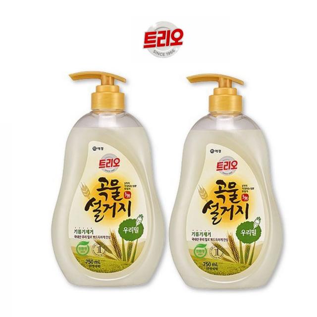 1+1 트리오 곡물설거지 우리밀 주방세제 용기 750ml, 02_1+1 우리쌀겨 용기750ml