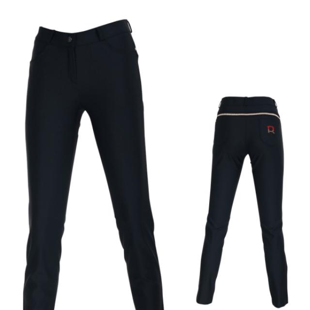 비엠유 비엠유 뒷주머니 B자수 무지 스판 여성 골프바지 APBU8088F9, APBU8088F9_블랙