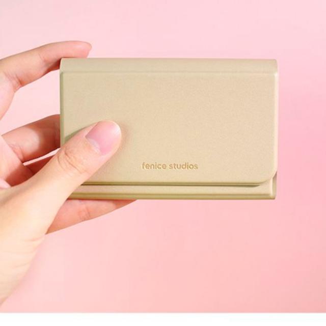 무지컬러 깔끔한 명함지갑 베이지 가죽느낌 카드케이스 단일색 전화번호 성함 직책 카두 심플 캐이스