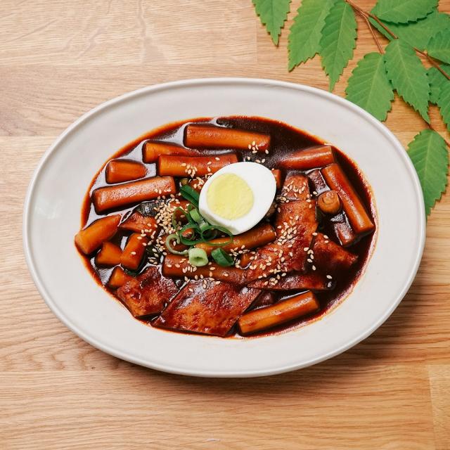 국물떡볶이 일편떡심 짜장 1단계 보통맛 3팩/가공떡, 단일상품