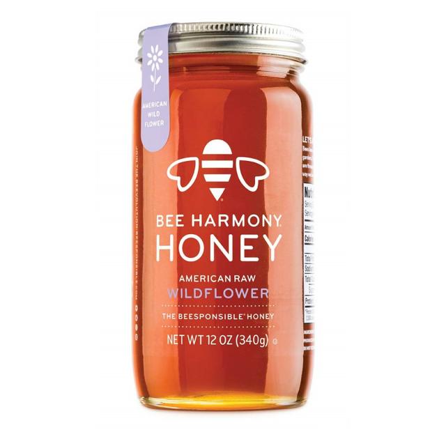 비하모니 Bee Harmony American Raw Wildflower Honey 아메리칸 러 와일드 플라워 허니 12oz (340g), 340g, 1팩