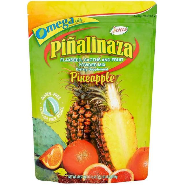 [Bromelain] Ibotta Pinalinaza 아마씨 선인장 및 과일 분말 천연 결장 정화 해독 에너지 부스트 변비 완화를위한 체중 감량 포뮬러 팽만감 감소 소화, 1set, 1set