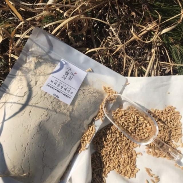 구월의아침 쪄서볶은 귀리분말쉐이크 1kg 미숫가루 선식 500g 6팩