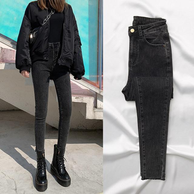 봄가을 하이웨스트 데님 팬츠 Mooti a115