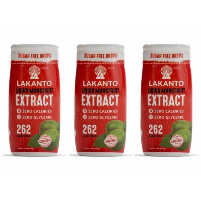 Lakanto 라칸토 리퀴드 몽크 프룻 익스트렉트 52g 3팩 Liquid Monkfruit Extract