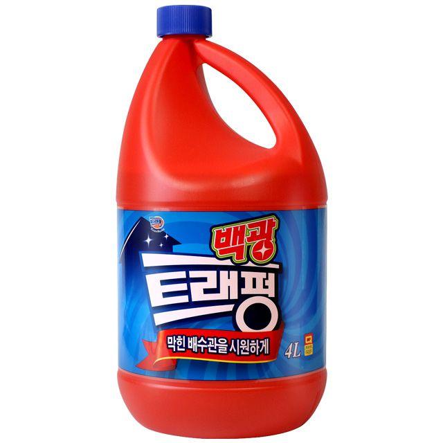 백광 백광 트래펑 4L x1개 강력세관세척제 배수구세정제 악취제거 살균효과, 1