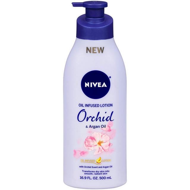 NIVEA 니베아 오차드 아르간 오일 바디로션 Orchid and Argan Oil 24 H Moisture 16.9oz(500ml), 1개