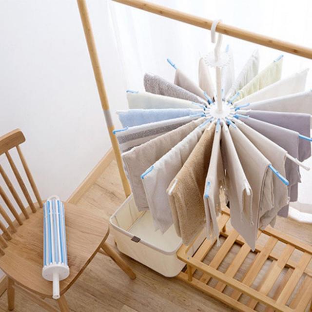 회전 빨래건조대 공간활용 미용실 시숙사 빨래건조대이동접이식 빨래용품, 1개