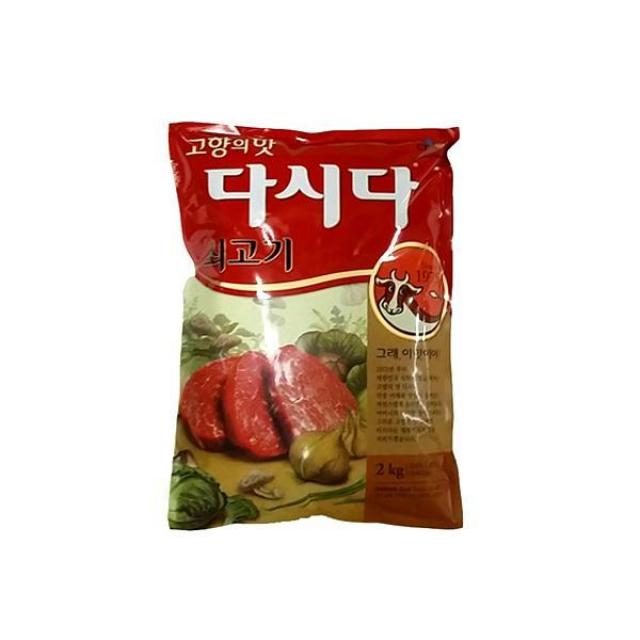 밀라노줌 식자재 식당 양념 조미료 쇠고기다시다 백설 2kg 1BOX 6EA, 1