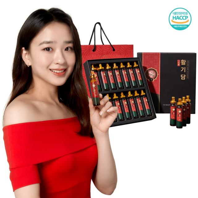 활기담 6년근 홍삼앰플 14p + 쇼핑백, 280ml, 6세트