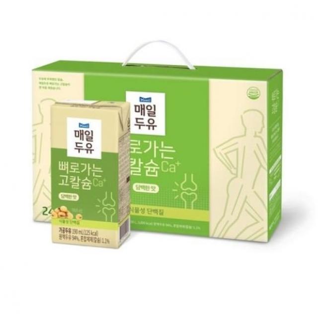 매일두유 매일 뼈로가는칼슘두유 담백한맛 190mlx24팩 고칼슘두유 유통임박특가(2020-09-03)까지, 1개, 190ml