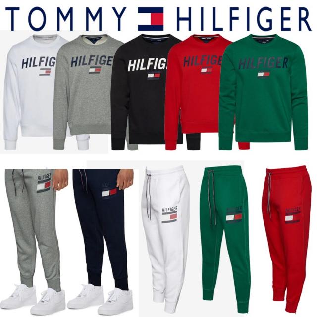 [해외] 미국정품 Tommy Hilfiger Chad 타미힐피거 차드 남자 맨투맨 긴팔티셔츠 및 트레이닝팬츠 바지