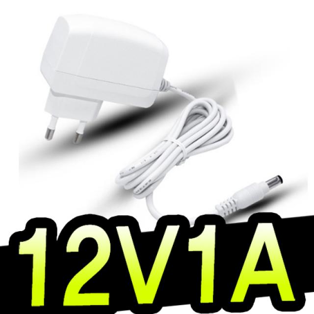 명호전자 12V아답터 모음전 12V모니터어댑터 12V0.5A~12V10A까지 보유, 04. 12V1A벽걸이형(흰색)