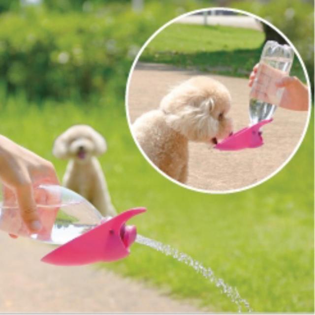 반려견 산책 외출 휴대용 물병 매너 뒷정리 산책물병 애견물통 강아지산책물병, 1개, 핑크