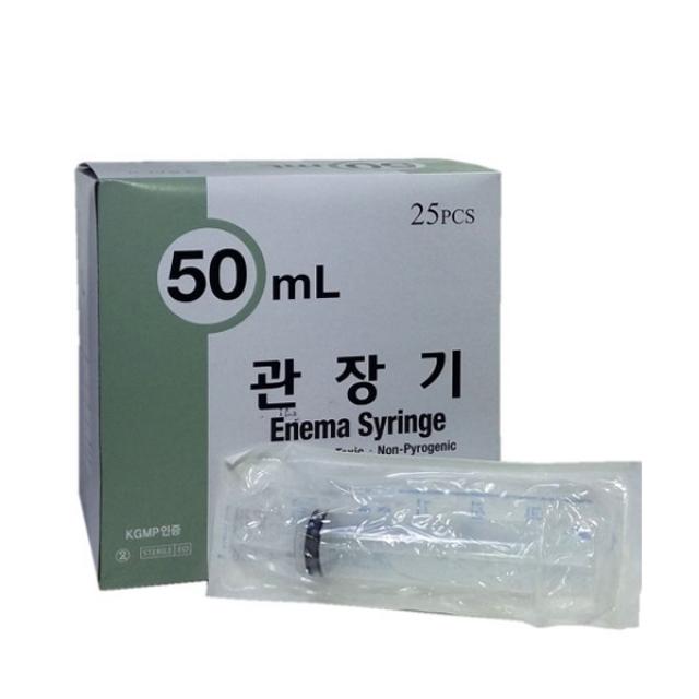 한국백신 관장기 50ml 25개입 X 2개 병원용 세정 관장