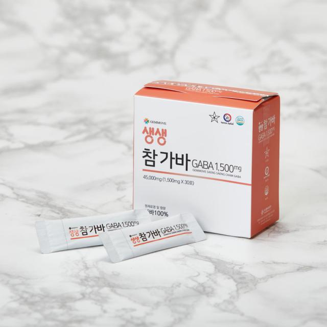 GEMMOVE GABA생생 참가바1500mg*30포(45,000mg).순도100% 의 GABA