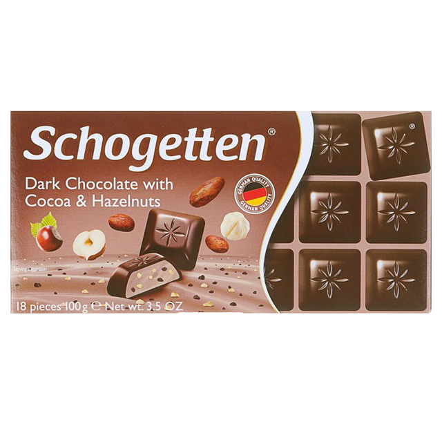 쇼게튼 다크초콜릿 위드 코코아 헤이즐넛 4ea 100g 4개