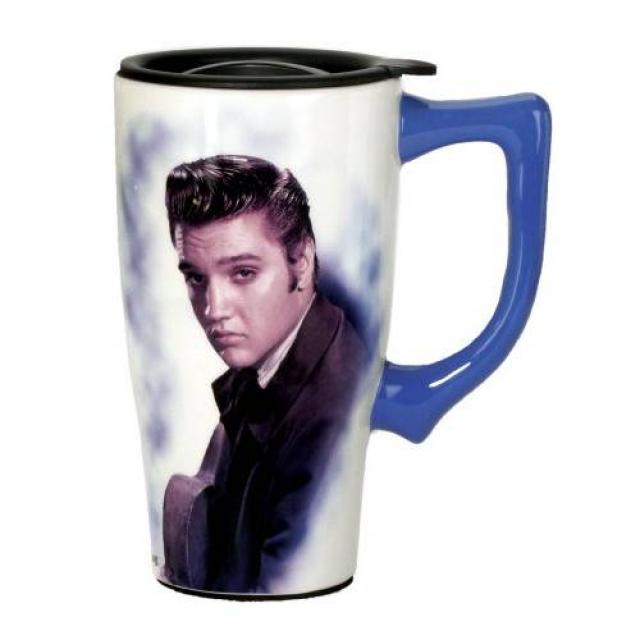 엘비스 프레슬리 여행 낯짝 블루 Elvis Presley 12604 Ceramic Travel Mug, 상세내용참조, 상세내용참조