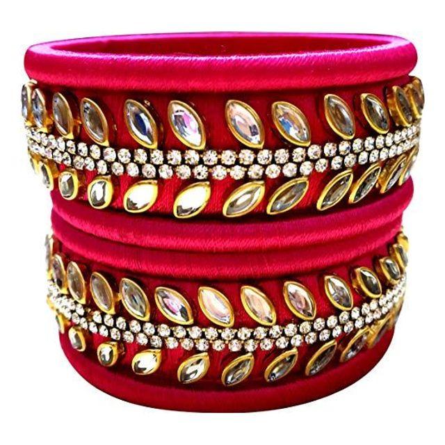 에스컴퍼니 GOELX 축제 제안 우아하고 아름다운 손으로 만들어진 디자이너 Kundan Bangles는 여자를 위해 놓았