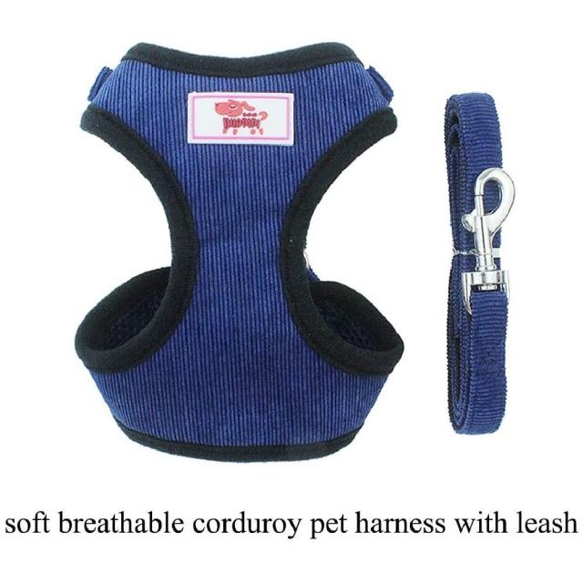 FOREKING 모든 날씨 작은 애완 동물 기업화 애완 동물 소프트 통기성 고양이 하네스와 개 세척이 용이 크, LBlue