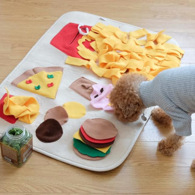 강아지 노즈워크 분리불안 노즈워킹 훈련 담요 먹이 급여장난감, 혼합, 수량