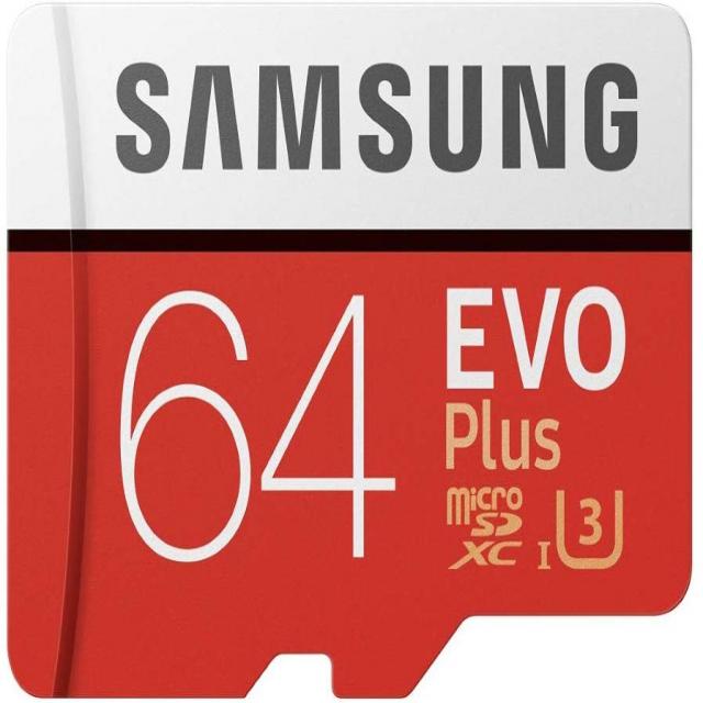 [해외직구]어댑터가 장착 된 Samsung 64GB MicroSDXC EVO Plus 메모리 카드 (MB-MC64GA), 1개, One Color_1 pack