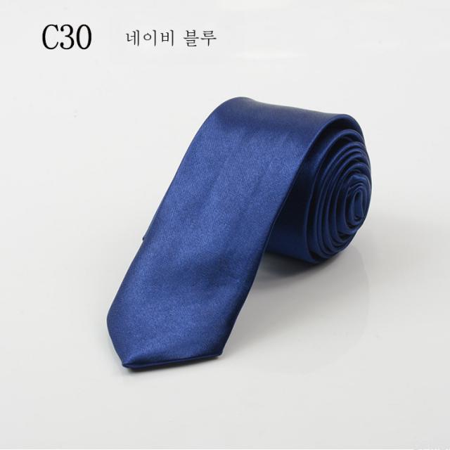 DFMEI 5CM 네로우 타이 캐주얼 작은 타이 솔리드 광면 심플 타이