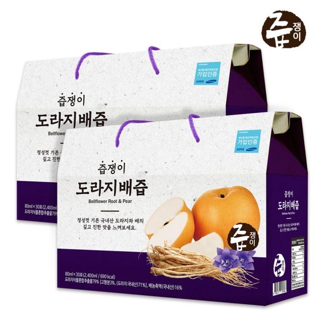 즙쟁이 도라지배즙, 80ml, 60포