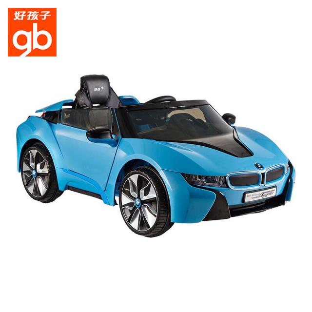 좋은 아이 (gb) bmw 어린이 전기자동차 4 륜차 유모차 남녀 원격 조종 유모차 유모차 탑승자 W480QG 블루 (M201)