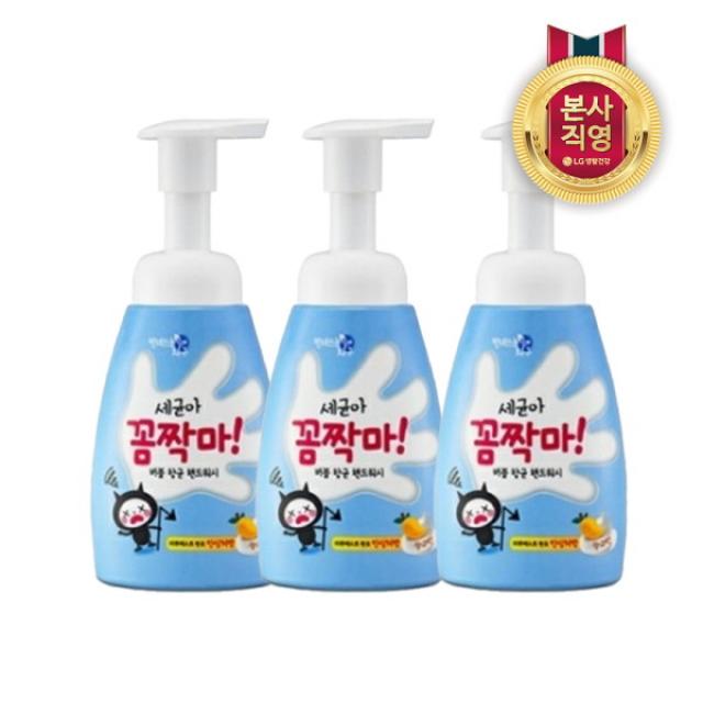 [LG생활건강] 세균아꼼짝마 항균 99.9 핸드워시 250ml X 3개 망고, 상세 설명 참조