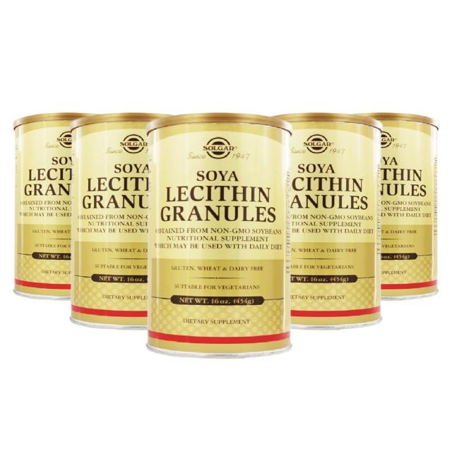 솔가 [5개 SET] 소이 레시틴 그레뉼 454g (16온스) Solgar Soy Lecithin Granules 16oz.(454g), 1개